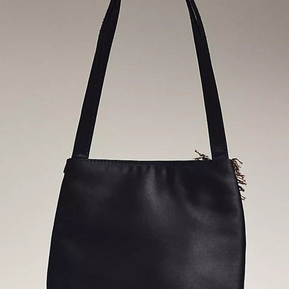 Anthropologie Susan Alexandra BARKIN Beaded Bag small NWT black satin lady bag - Picture 4 of 14